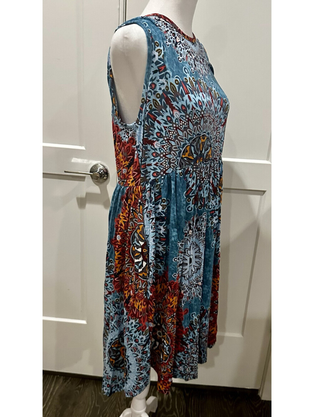 NWT! Women's Yundai Midi Dress Paisley Colorful Midi Dress Size 2XL 2 Available - Picture 4 of 10